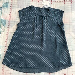 DR2 Navy Blue Patterned Blouse